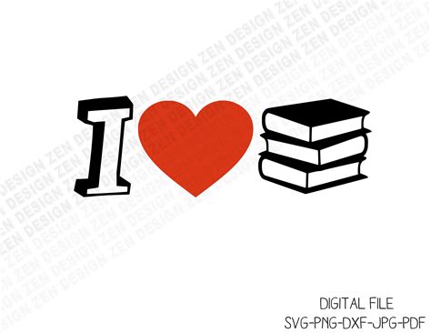 I Love Books Svg Book Svg Reading Svg Book Lover Svg Etsy