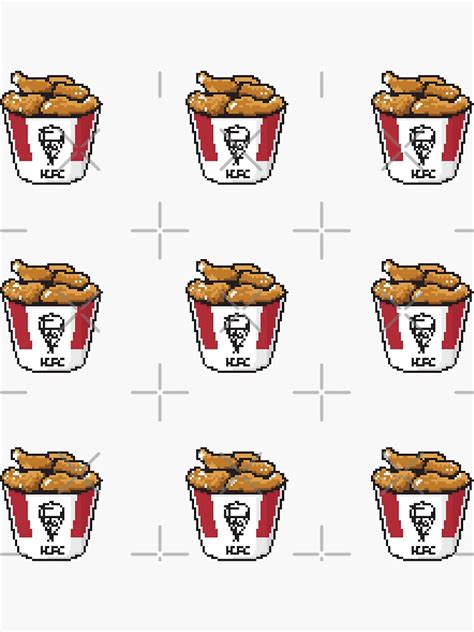 9 Pack Kfc Bucket Pixel Art Sticker For Sale By Shop4gamers Redbubble