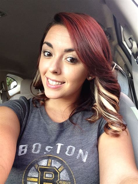 This hairstyle suits best on women having copper colored hair or slightly brown. Burgundy red hair with blonde peekaboo highlights , this ...