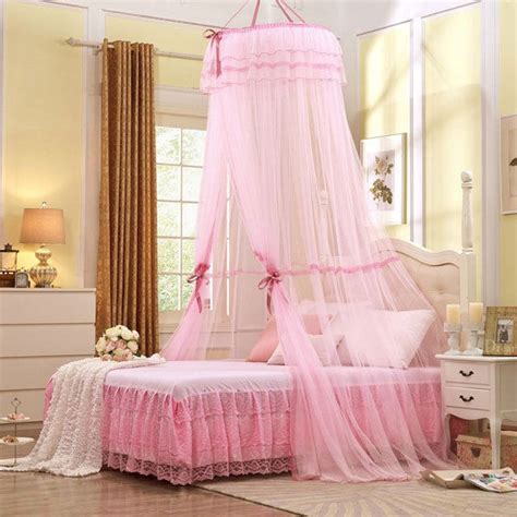 Princess Girl Bed Canopy Hanging Dome Lace Mosquito Net For Crib Twin