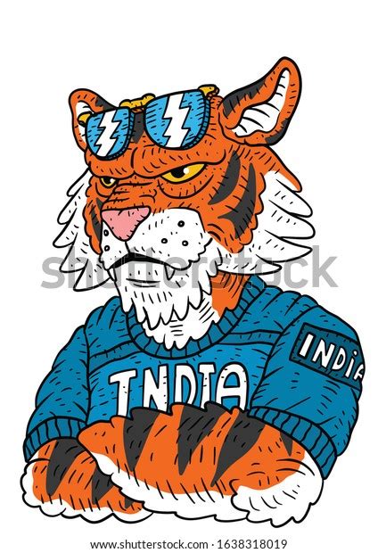 Bengal Tiger Wearing Similar Colors Indian Stock Vector Royalty Free
