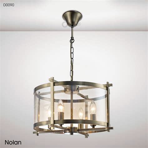 Diyas il31101 aston 4 light semi flush ceiling lantern in polished chrome finish castlegate lights. Deco Nolan Lantern 4 Light Medium Ceiling Pendant in ...