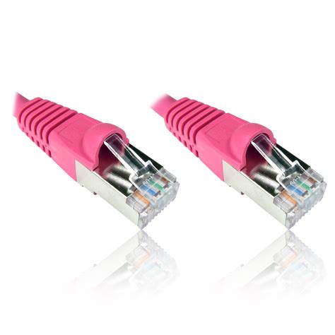 10m Pink CAT6A 10GBase-T 10 Gigabit Ethernet Patch Cable Lead S/FTP S/STP