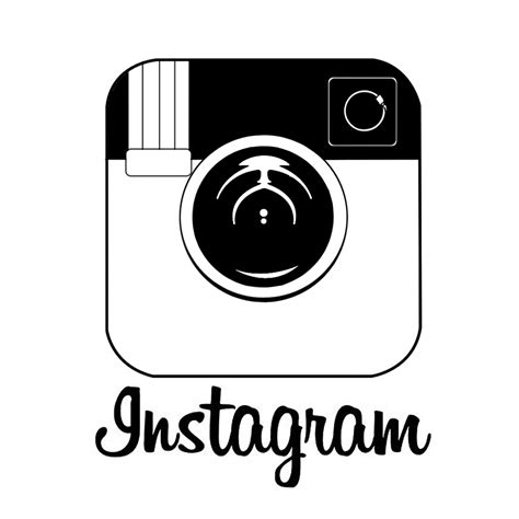 Instagram Logo Black And White Vector At