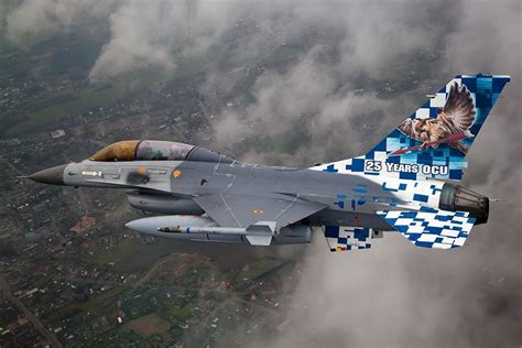 Belgian F 16 Squadron With A Special Paint Scheme For Its 25th Year