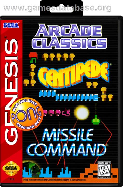 Arcade Classics Sega Genesis Games Database
