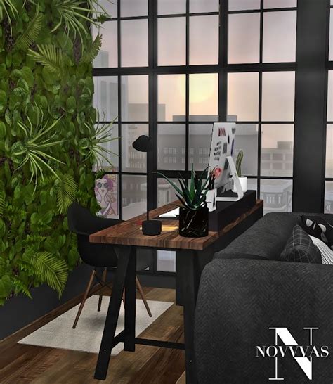 Mxims Novvvas Office Set Collaboration Novvvas Sims 4 Bedroom Sims