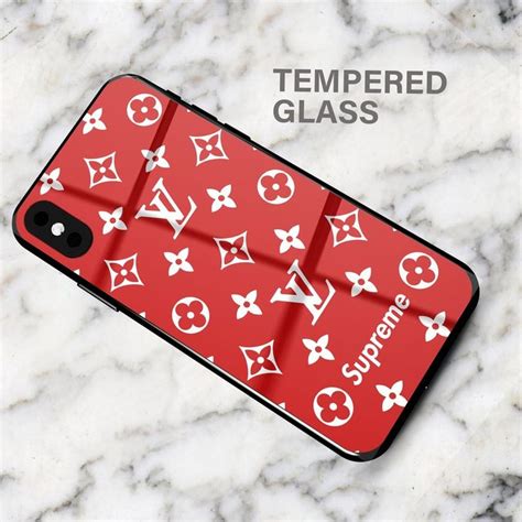 This cell phone case wallet does not have any tags or numbers. Louis Vuitton LV Supreme Red Iphone Case XS Max iPhone XR ...