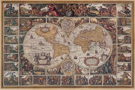 Antique compass on old world map. Antique World Map Wallpaper - WallpaperSafari