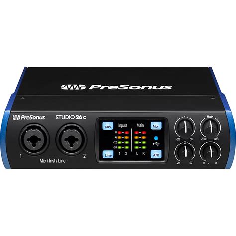 Presonus Studio 26c Usb C 2x4 Audiomidi Interface Musicians Friend