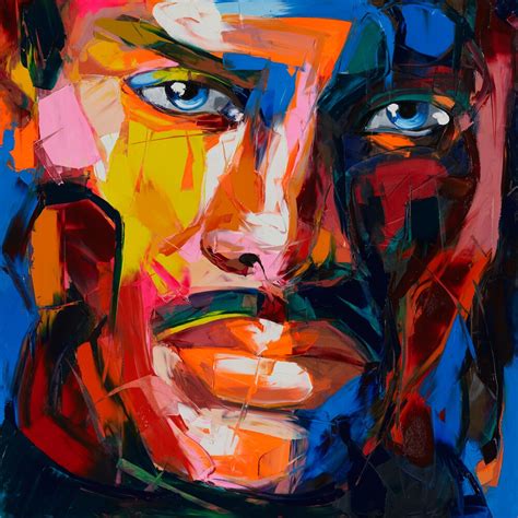 Hand Painted Francoise Nielly Designer High Quality Cool Face Art