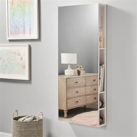Make sure to get full coverage on the mirror! Full Length Mirror with Storage | Pottery Barn Teen