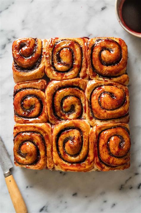 milk bread cinnamon rolls with lemon glaze venagredos