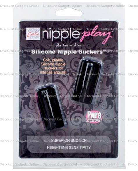 Nipple Play Nipple Suckers Sex Toys For Women Black Silicone Suction
