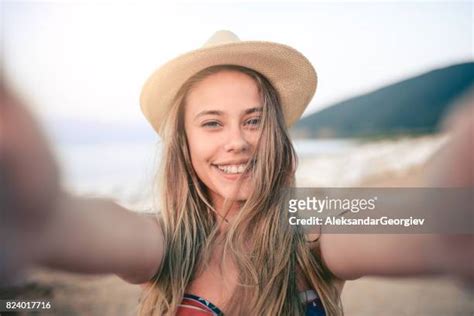 Girl Selfie Beach Photos And Premium High Res Pictures Getty Images