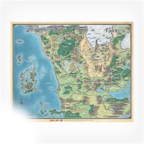 Faerûn Realm And Sword Coast Map 27″ X 32″ Ontabletop Store