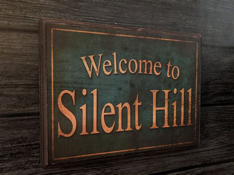 Welcome To Silent Hill Wooden Wall Plaque Sign Handmade Etsy