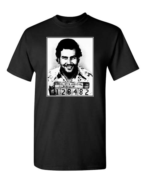 Pablo Escobar Mugshot Mens Tee Shirt 1655 Ebay
