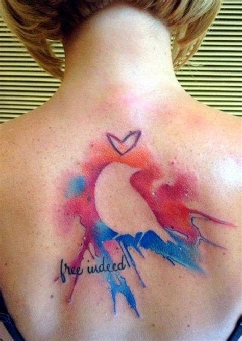 29 Fantastic Watercolor Bird Tattoos