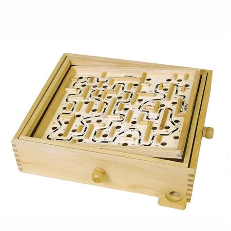 This Classic Wood Labyrinth Game Makes A Perfect T Wood Labyrinth