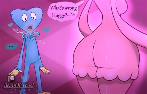 Rule 34 Anthro Beanontoast Blue Fur Huggy Wuggy Kissy Missy Male Pink