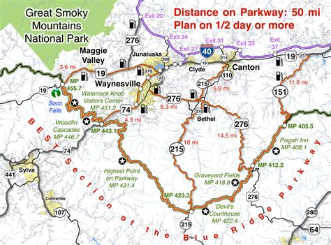 Blue Ridge Parkway Nc Map
