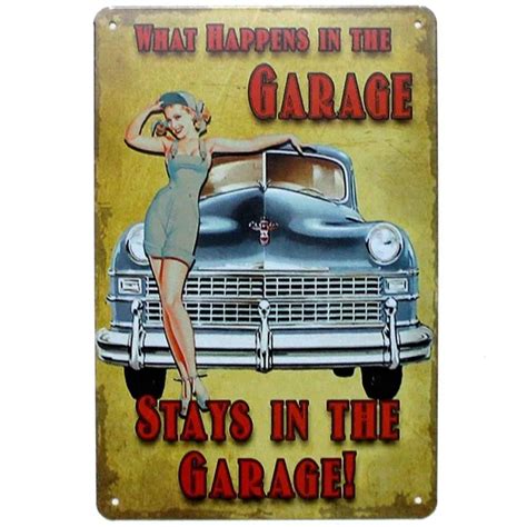 Wholesale Garage Rules Vintage Metal Tin Signs Home Decor Chic Plaque