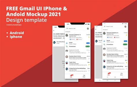 Figma Gmail Ui Mobile Design Template Free Ui4free