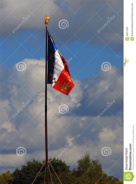 Old French State Flag Tricolor Stock Image Image Of National Folds