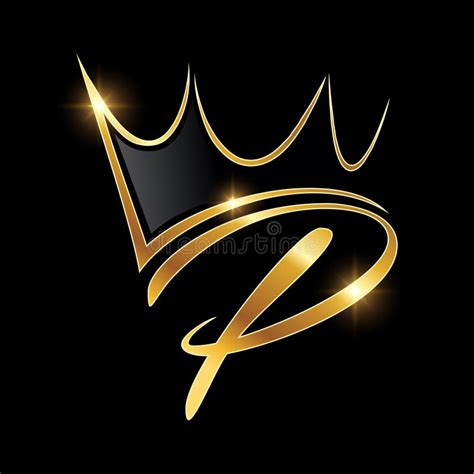 Gold Monogram Crown Logo Initial Letter Stock Illustrations 20643
