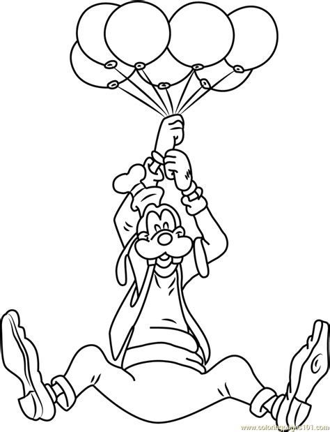 Take out the crayons and get ready for coloring fun with free coloring pages from coloringpages7.info! Goofy with Balloons Coloring Page - Free Goofy Coloring ...