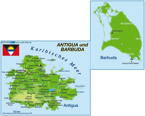 Antigua Dan Barbuda Peta Geografis Antigua Dan Barbuda Geografia Total™