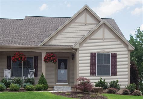 Any color of exterior stain or paint can be applied to the shutters but on these shutters we have we've added 3 brass clavos to each batten to just add a little more spice to the warm feel of these. Exterior Vinyl Board & Batten Shutters | Builders Edge