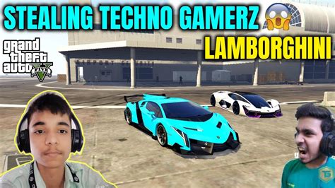 Stealing Techno Gamerz Lamborghini For Micheal Gta V Game Play 15