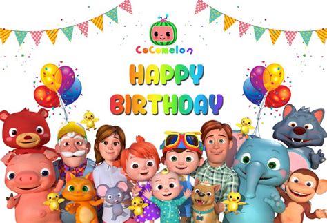 Use this free printable cocomelon birthday banner template to make a vibrant birthday banner full cocomelon birthday party kit. Cocomelon family tema Photo Backdrops Custom Children's | Etsy in 2020 | Baby boy 1st birthday ...