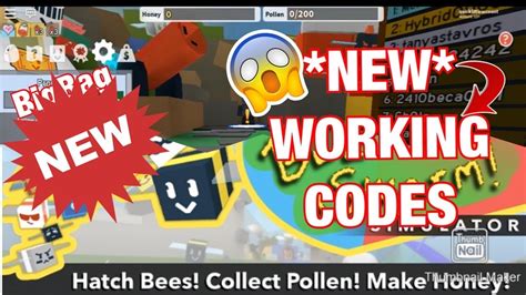 Table of contents bee swarm simulator new codes bee swarm simulator valid and active codes this time we bring you a complete list with bee swarm simulator codes , which will surely give. ALL NEW *WORKING* CODES Bee Swarm Simulator (Roblox) - YouTube