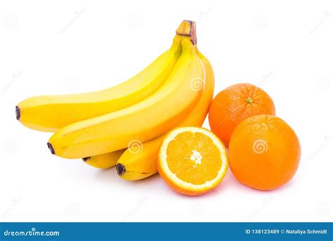 Fruit Orange Isolated Food Banana White Citrus Healthy Ripe