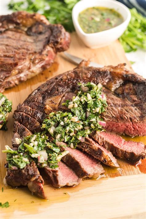 Grilled Steak With Chimichurri Sauce Recipe Chimichurri Steak Grilled Sauce Topped Rib Eye Melt