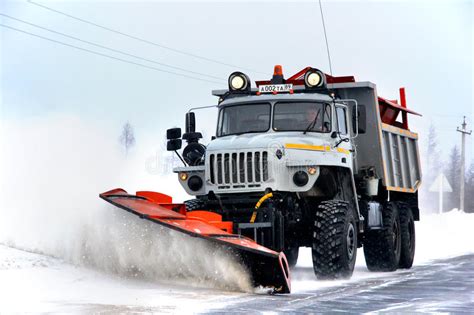 Ural Snow Removal Vehicle Editorial Stock Image Image Of Machine