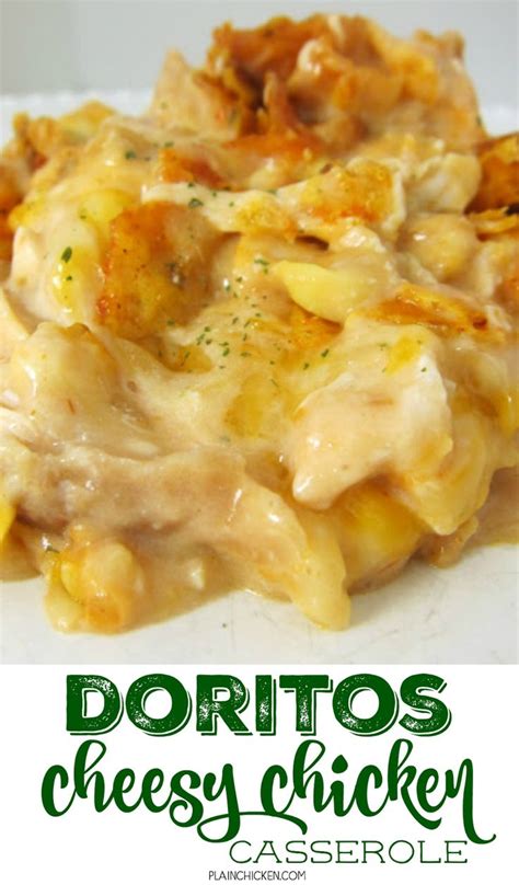 This mexican chicken and doritos casserole is a major crowd pleaser. Dorito Chicken Cheese Casserole | Recipe | Cheesy chicken ...