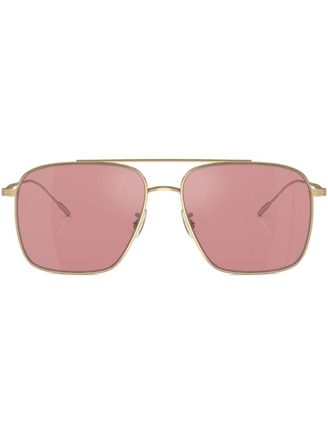 Oliver Peoples Dresner Aviator Frame Sunglasses Farfetch