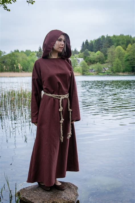 Hooded Monk Robe Medieval Robe Cultist Costume Priest Etsy Australia