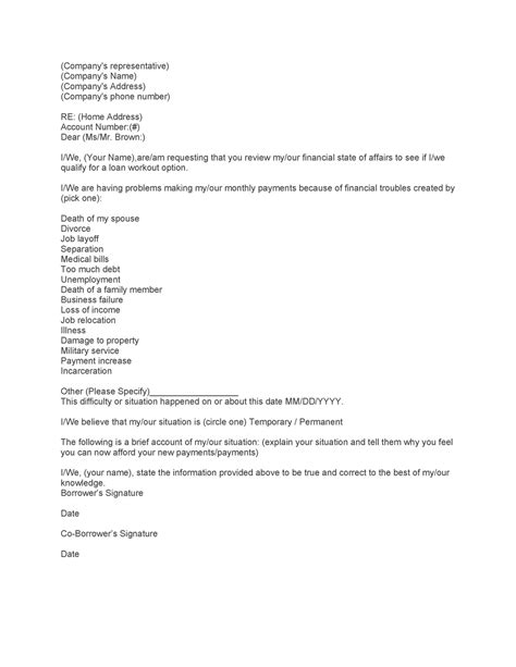 40 Free Hardship Letter Template Redlinesp