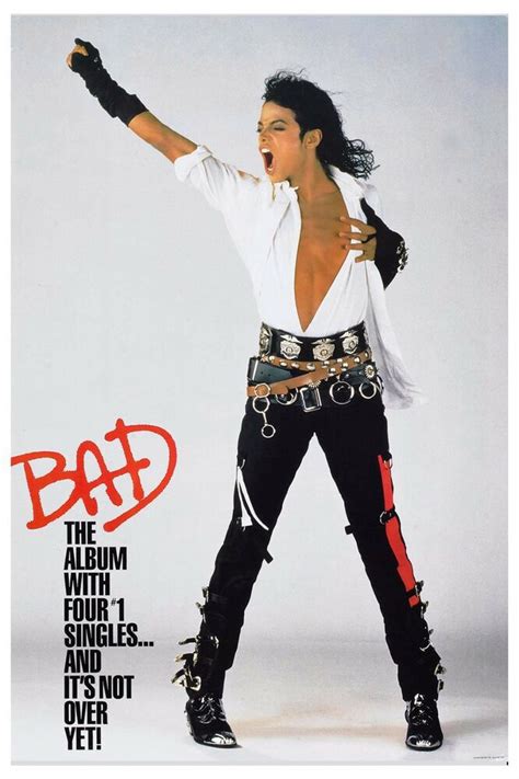 Michael Jackson BAD Promotional Poster 1987 Large Format 24x36 EBay