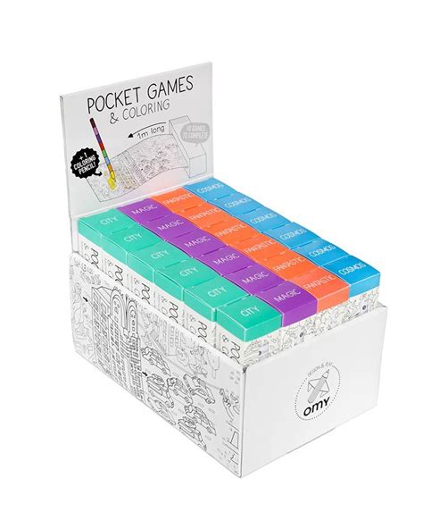 Omy Pocket Games And Colouring 1 Metre Long City Printed On