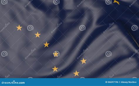 Waving Flag Of Alaska State 3d Rendering Stock Photo Image Of Blow