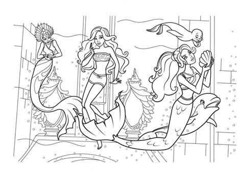 Characters Of Barbie Mermaid Coloring Pages Gallery