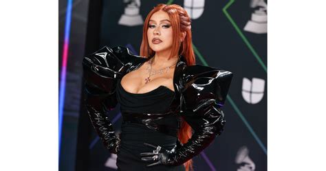 Christina Aguilera Wore A Sexy Black Dress To Latin Grammys Popsugar