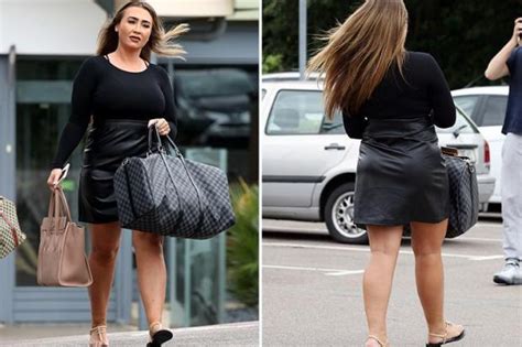 Lauren Goodger Shows Off Hourglass Figure In Tight T Shirt And Leather Skirt As She Leaves The