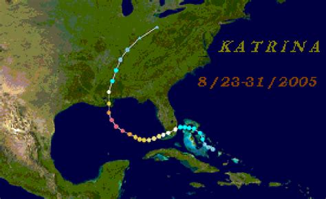 Path Of Hurricane Katrina In North America Download Scientific Diagram